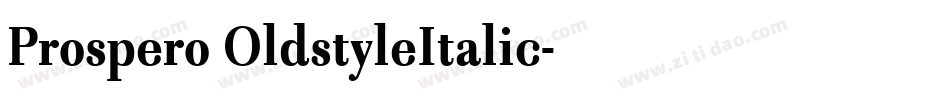 Prospero OldstyleItalic字体转换